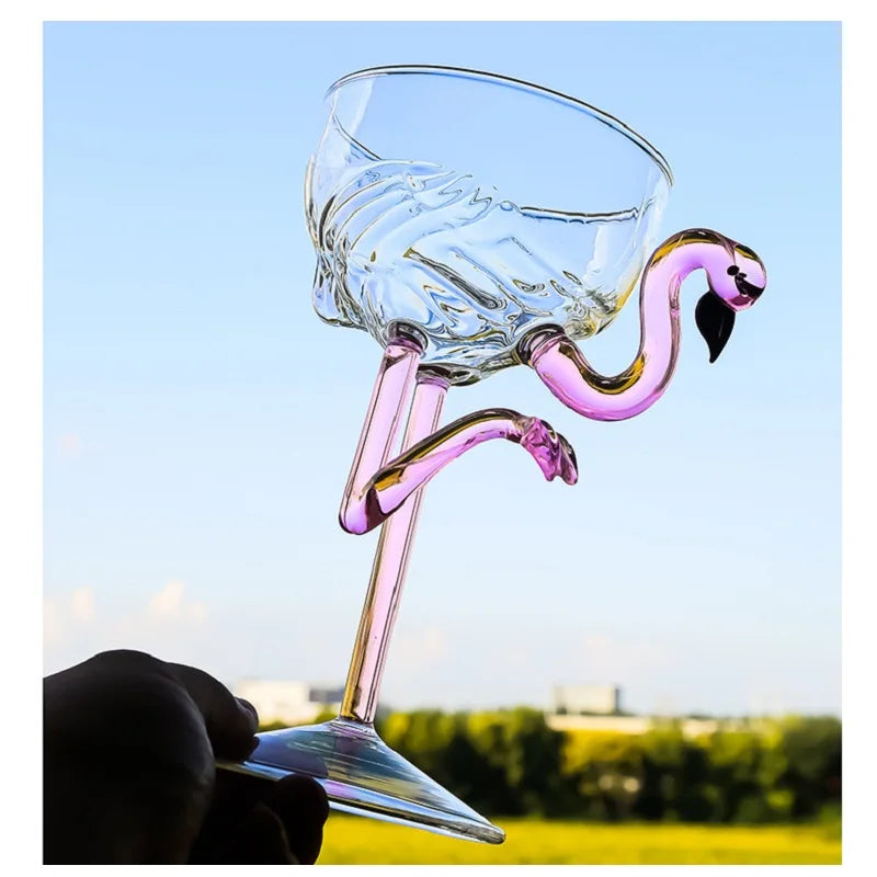 Rynx | Pink Flamingo Cocktail Clear Party Glasses