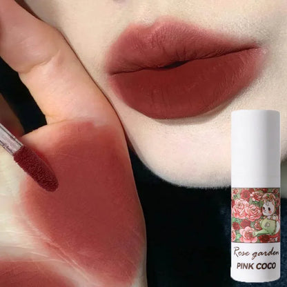 Rynx | Rose Garden Matte Muse Lip Mud Liquid Lipstick Waterproof Nude Lip Gloss Long-lasting Non-sticky Cup Sexy Women Lip Gloss Cosmetics