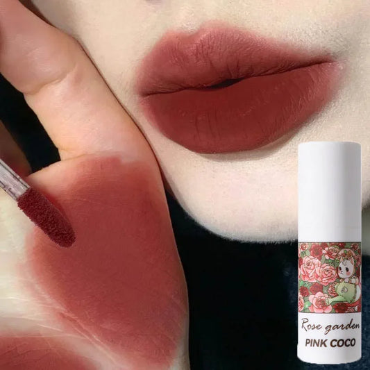 Rynx | Rose Garden Matte Muse Lip Mud Liquid Lipstick Waterproof Nude Lip Gloss Long-lasting Non-sticky Cup Sexy Women Lip Gloss Cosmetics