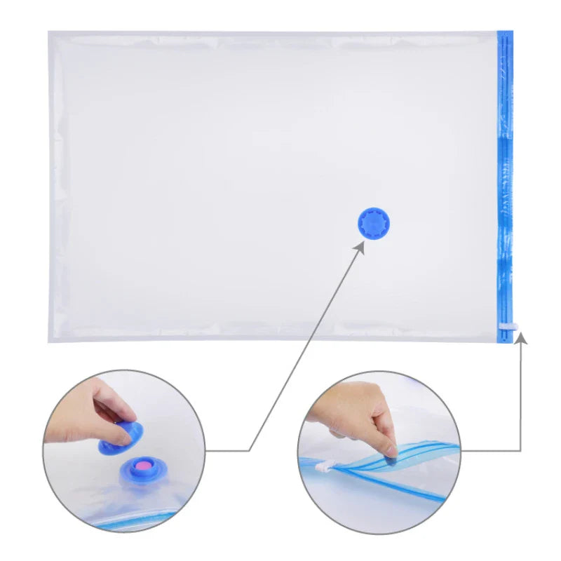Rynx | Convenient Vacuum Storage Bags: Waterproof Compression Sacks for Quilts & Clothes - Space-Saving Organizer for Travel & Home