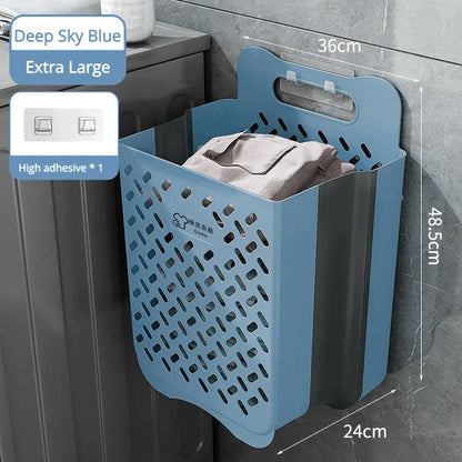 Rynx | Space-Saving Wall-Mounted Folding Laundry Basket - Your Household Laundry and Bathroom Organizer