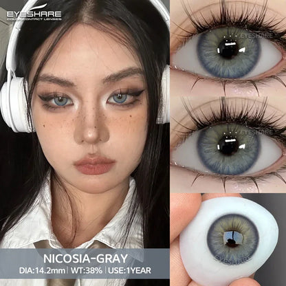 Rynx | New natural colors contact lenses for the eyes 2pcs./1pair colored beautiful pupil color lenses yearly brown eyes contact