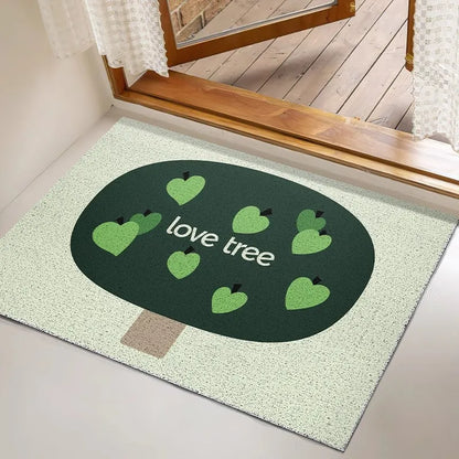 Rynx | Nordic PVC Welcome Doormat Cuttable Plant Mat Entrance Carpet Carpet Anti-Dust Floor Door Mat Aesthetic Home Decor 45x75cm