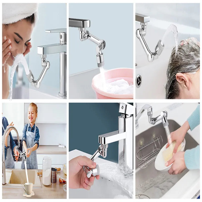 Rynx | 360 Twist: Metal Faucet Sprayer Head with Universal Rotation and Adaptor for Kitchen Tap Upgrade