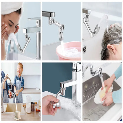Rynx | 360 Twist: Metal Faucet Sprayer Head with Universal Rotation and Adaptor for Kitchen Tap Upgrade