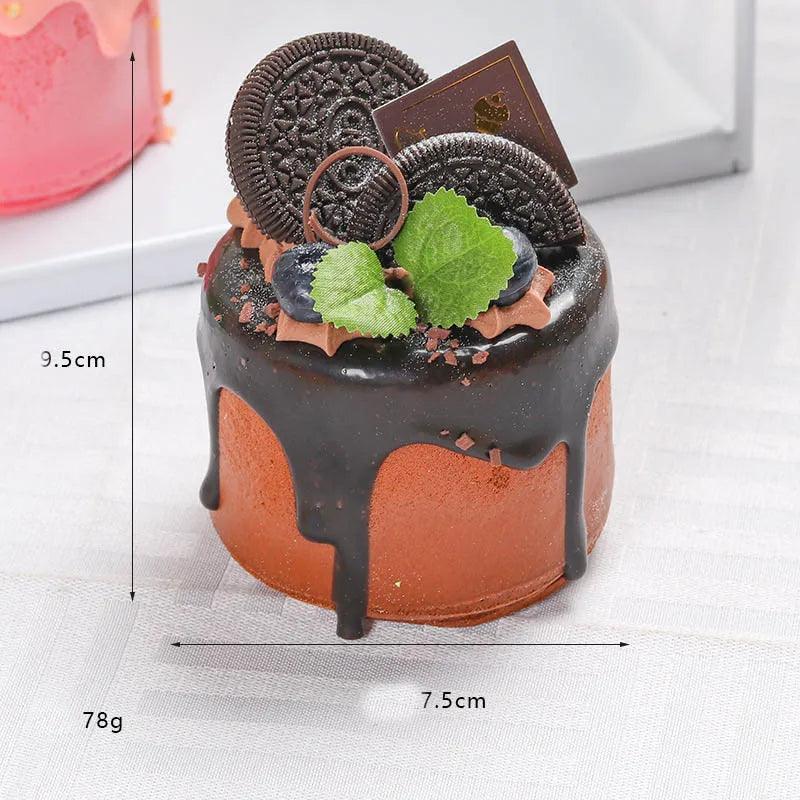Rynx | Realistic Faux Fruit Cake Model for Home Decor and Photography - 1 pc. FCYY-MIX2