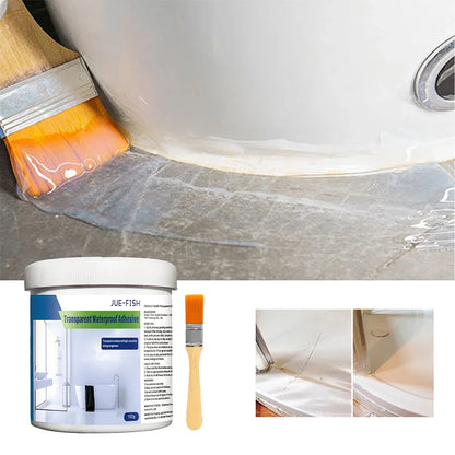 Rynx | 300g Waterproof Coating Sealant - Transparent Invisible Paste Glue with Brush, Adhesive Repair for Home Roof and Bathroom