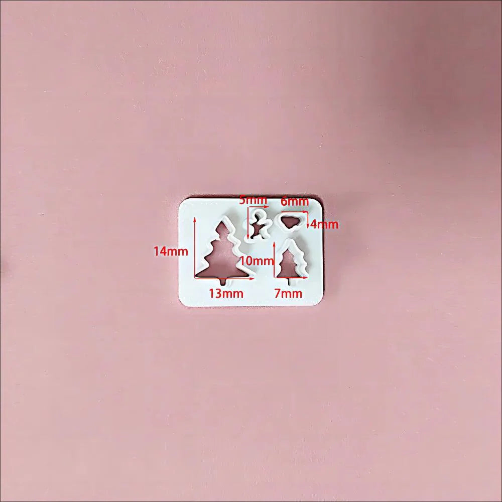 Rynx | Festive Creations Earring shape: Design Playful Red Lips & Charming Christmas House Shapes