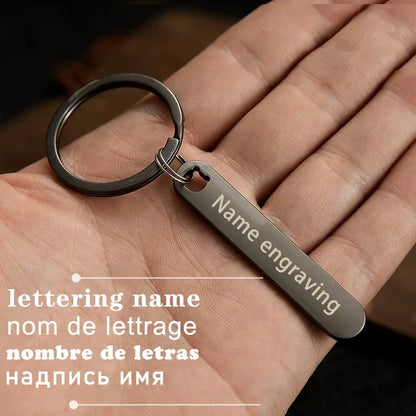 Rynx | Customized Keychain with Personalized Name and Phone Number - Perfect Gift for Boyfriend, Car Keyring Accessory