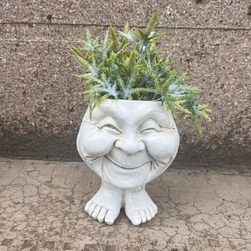 Rynx | FunnyFace Character Plant Pots | Funny Flower Pots with Personality | Indoor & Outdoor Decor