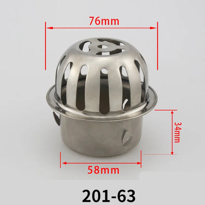 Rynx | Stainless Steel Round Balcony Roof Floor Drain - Large Displacement, Anti-Blocking Outdoor Rain Bucket Drainage