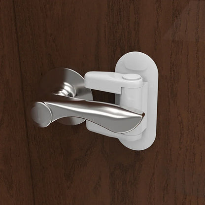 Rynx | Universal Child Safety Door Lever Lock | Rotation-Proof Adhesive Security Latch | Professional Baby Proofing Solution