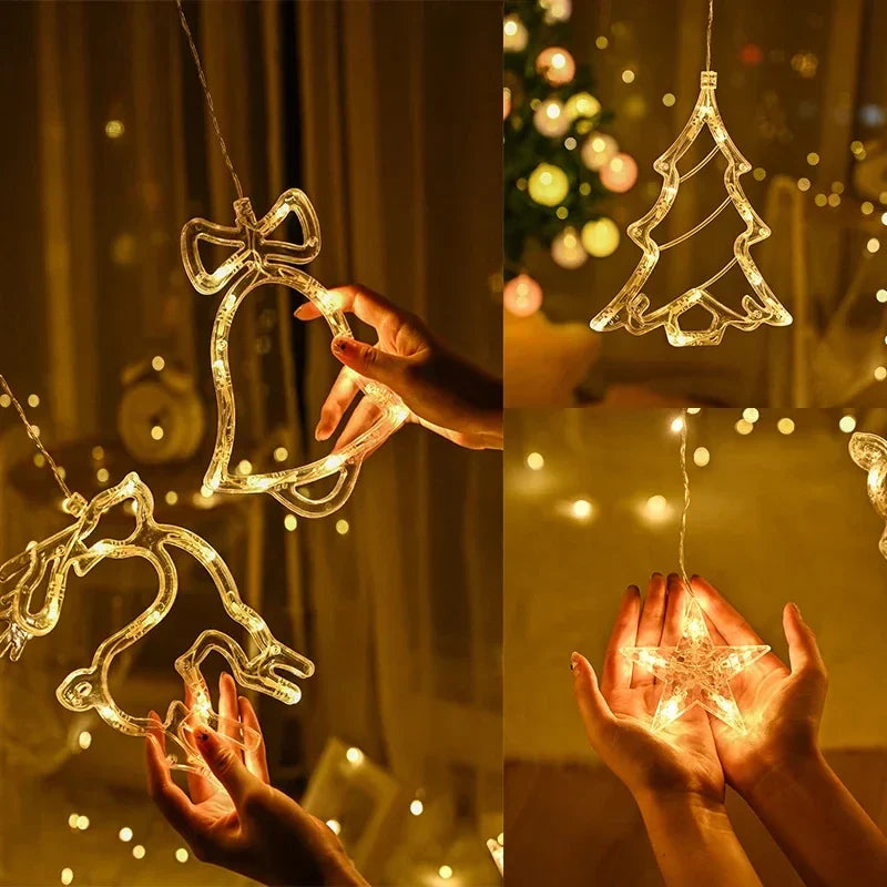 Rynx | 220V/110V/Battery Christmas Lights 2025 Light String Fairy Garland Curtain Decor for Holiday Party Christmas 2024 New Year's Decoration