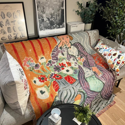 Rynx | Flower pattern wall tapestry blanket