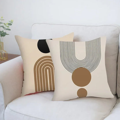 RYNX | Cushion cover - Modern Black-White Cushion Cover with Abstract Art Print