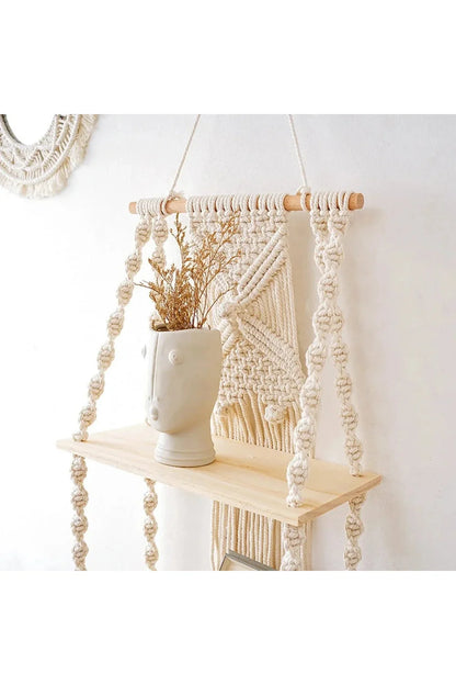Rynx | Macrame Hanging Shelf