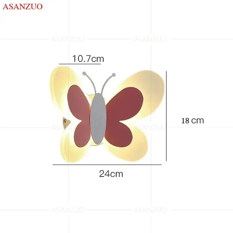Rynx | ButterflyGlow - Acrylic Butterfly LED Wall Lamp for Children's Room and Bedroom Decor