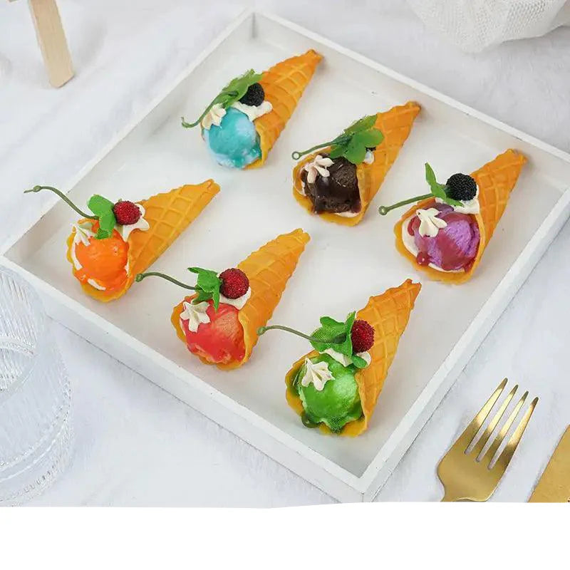Rynx | Playful Set of 6 Colorful PU Foam Cake Magnets for Creative Home Styling and Photography