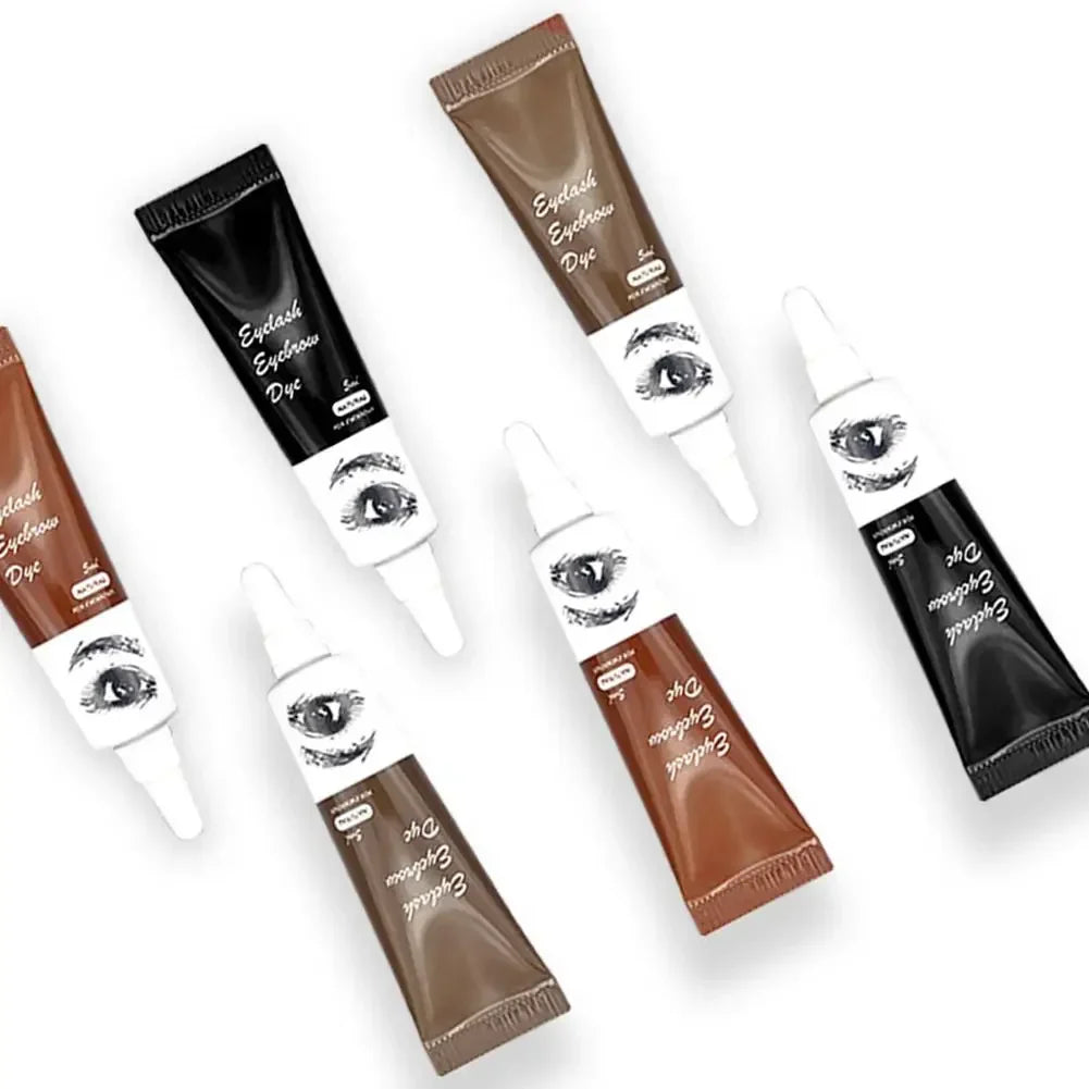 Rynx | 15-Minute Quick Henna Eyelash Eyebrow Coloring Toning Professional Easy Coloring Gel Eyelashes Brown Black Color Toning Cream Set Eyebrows Suitable