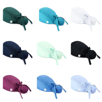 Rynx | Adjustable surgical cap with ponytail holder and buttons
