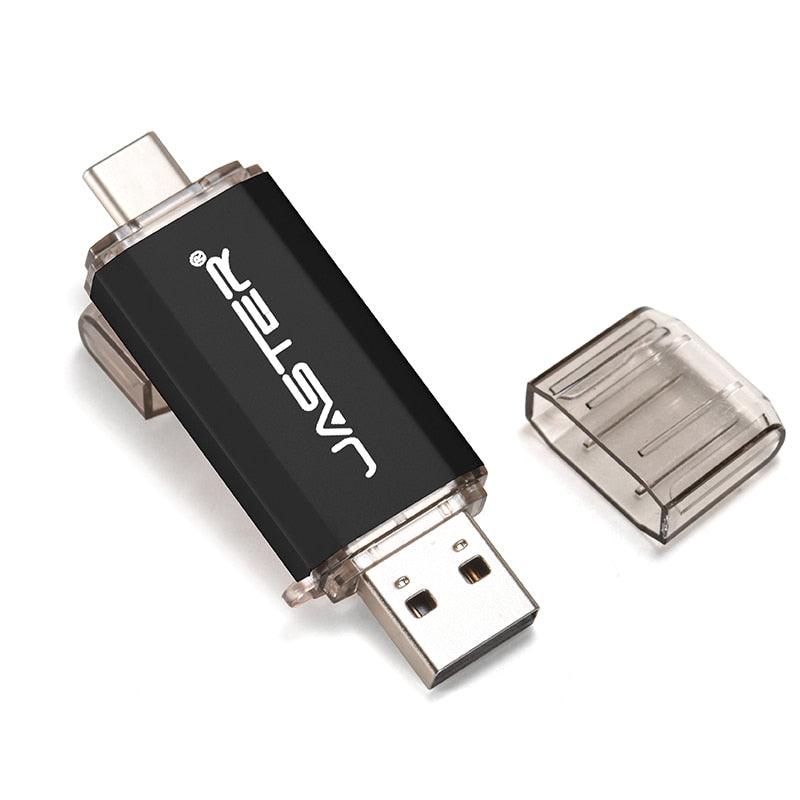 Rynx | Premium 2-in-1 Type-C USB Flash Drive - Golden Metal Design with High-Speed Data Transfer and Enhanced Security