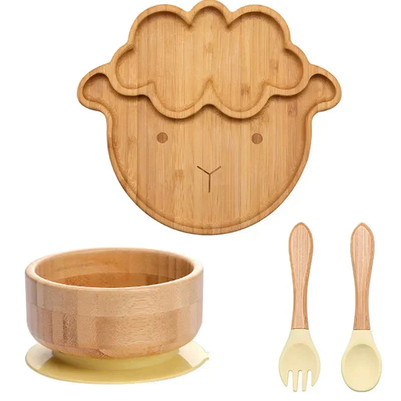 Rynx | Kids Dish Set with Suction Cup Bottom - EcoFeast