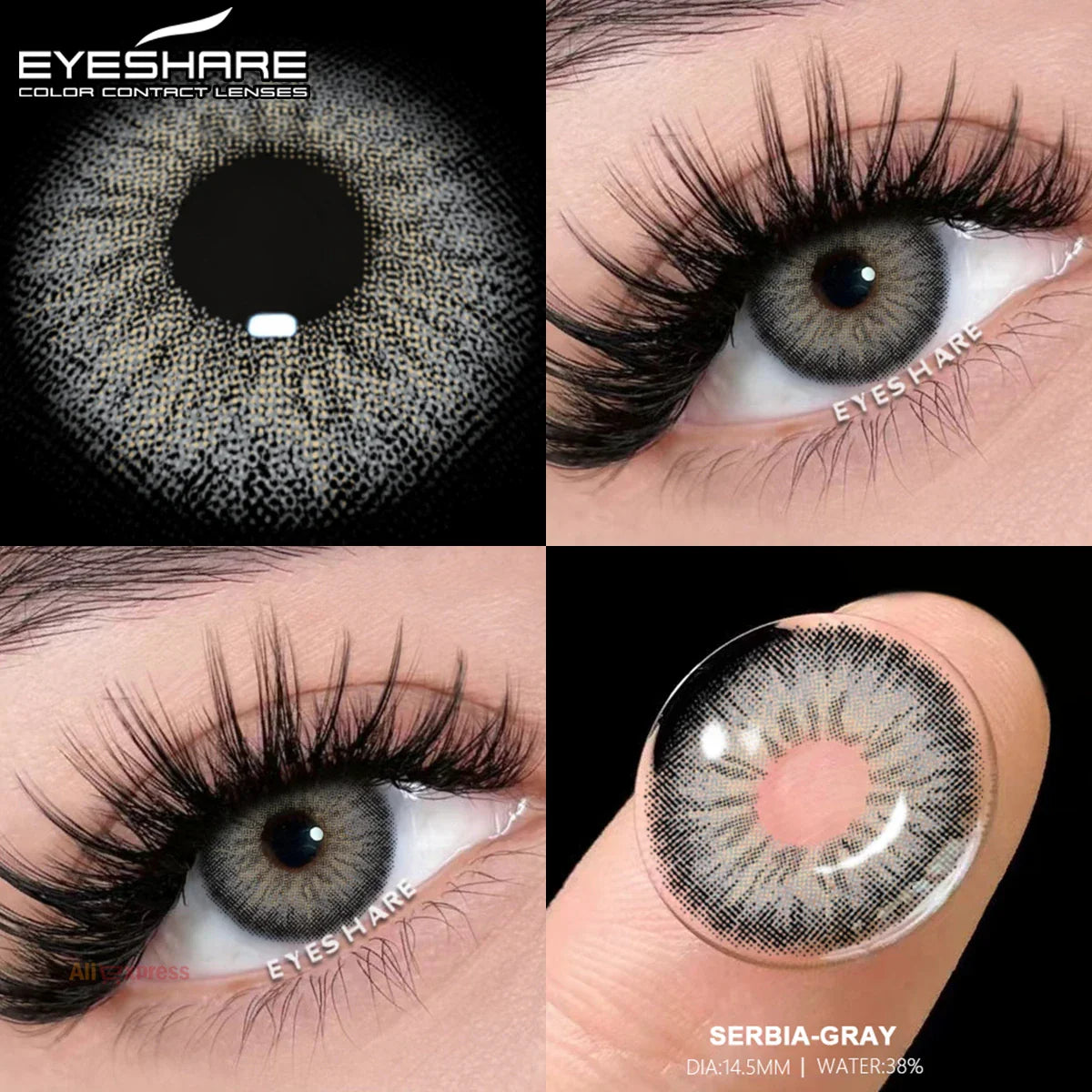 Rynx | 1 Pair Colored Contact Lenses Green Contact Fashion Blue Contact Gray Beautiful Pupils Brown Colored Lenses Yearly