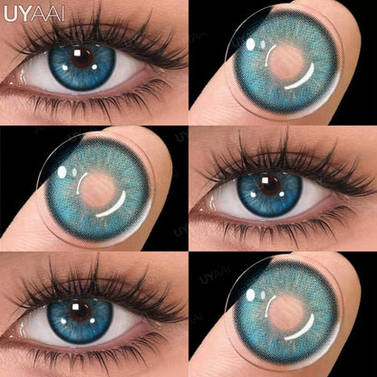 Rynx | 1 Pair Multi Contacts for Women y2k Korean Style Fashion Eye Lenses Blue Eye Color Contact Lens Purple Lenses Gray Natural Lens