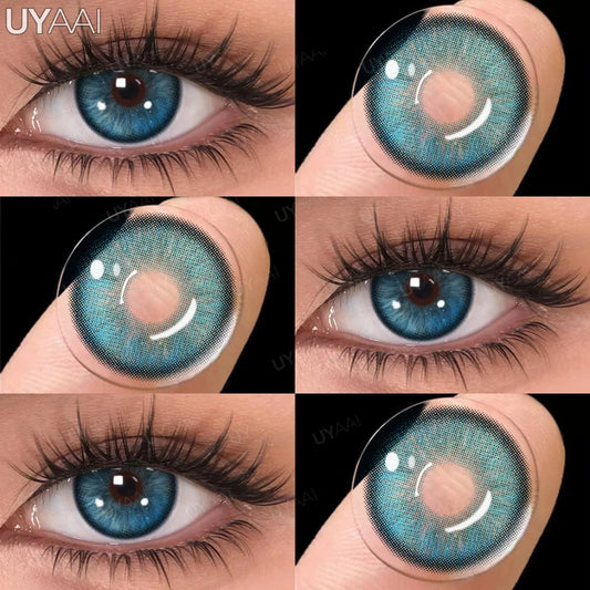 Rynx | 1 Pair Multi Contacts for Women y2k Korean Style Fashion Eye Lenses Blue Eye Color Contact Lens Purple Lenses Gray Natural Lens
