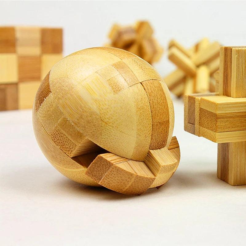 Rynx | Bamboo Kong Ming Lock Puzzle - Creative 3D Logic Challenge for Kids