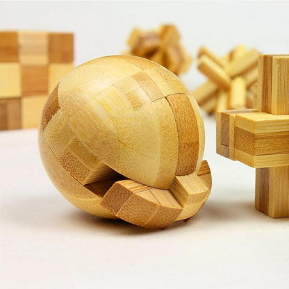 Rynx | Bamboo Kong Ming Lock Puzzle - Creative 3D Logic Challenge for Kids