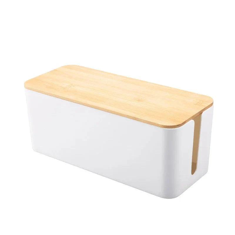 Rynx | Elegant Wood Cable Management Box with Enhanced Cooling Functions and Versatile Aesthetics