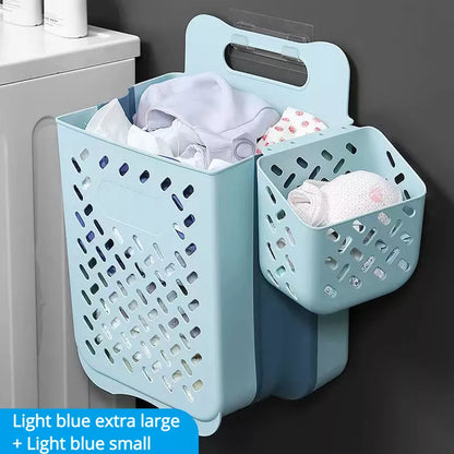 Rynx | Space-Saving Wall-Mounted Folding Laundry Basket - Your Household Laundry and Bathroom Organizer
