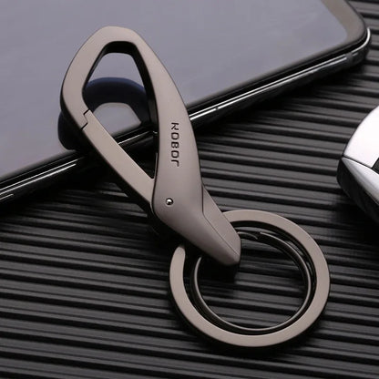 Rynx | High Quality Zinc Alloy Keychain - Simplicity Waist Hanging Double Ring Metal Key Chain for Men and Women