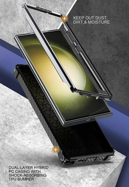 Rynx | Samsung Galaxy S23 Ultra/S23+ Plus Rugged Military Grade Shockproof Case with Magnetic Stand and MagSafe Support