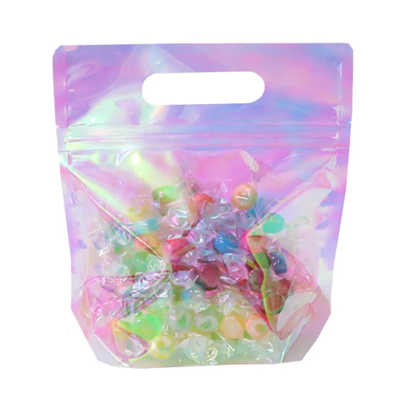 Rynx | LBSISI Life 50pcs Laser Cookie Baking Biscuit Bread Zipper Handle Bags - Ideal for Candy, Snack, Chocolate, and Gift Packing
