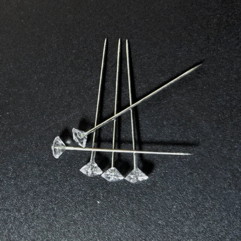 Rynx | Diamond Big Head Sewing Pins - Corsages, Wedding Bouquets, Stitching Needles, Straight Pins in 1 Box - Apparel Sewing Accessories