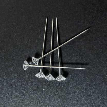 Rynx | Diamond Big Head Sewing Pins - Corsages, Wedding Bouquets, Stitching Needles, Straight Pins in 1 Box - Apparel Sewing Accessories