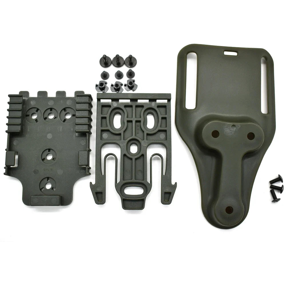 Rynx | Tactical Holster for Airsoft - Drop Adapter Belt Holster with Short SOG Clip Mount, Waist Hanging Board for 2-Inch Belts