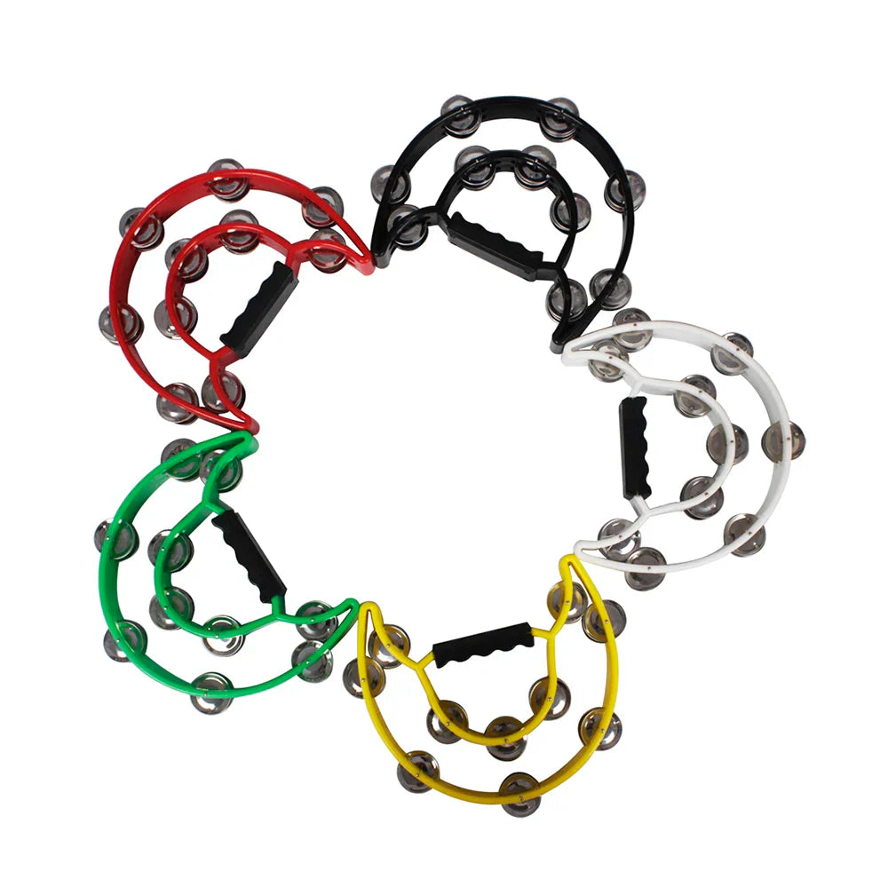 Rynx | Double Layer Hand Bell Orff Tambourine: Five Colors Percussion Instrument - Kids Musical Gift, Educational Toys for Parties