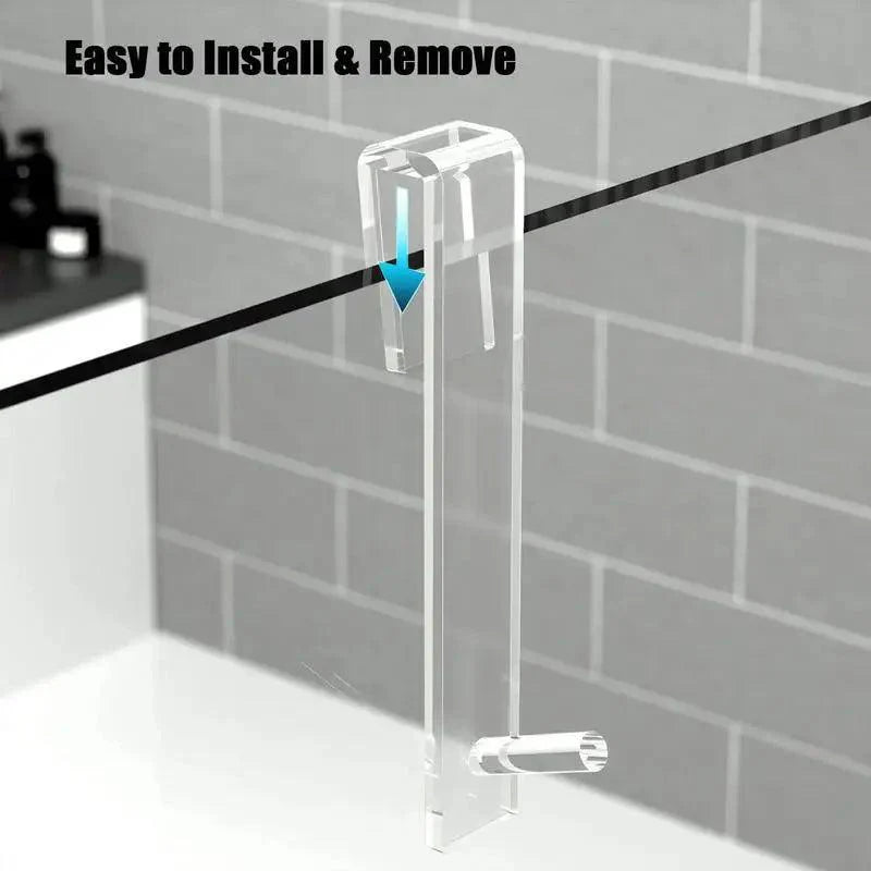 Rynx | Frameless Acrylic Shower Door Organizer - Effortless Installation Without Drill Required