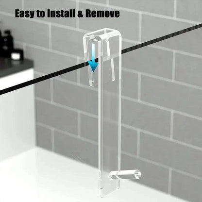 Rynx | Frameless Acrylic Shower Door Organizer - Effortless Installation Without Drill Required