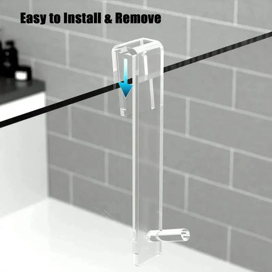Rynx | Frameless Acrylic Shower Door Organizer - Effortless Installation Without Drill Required