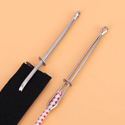 Rynx | Elastic Metal Drawstring Rope Threaders: DIY Sewing Accessories - Self-Locking Tweezer Clip for Elastic Cord Rope Threading