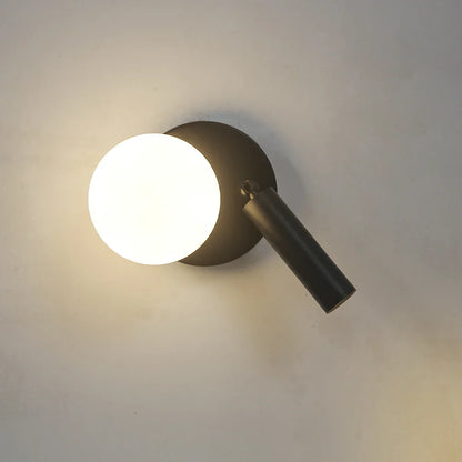 Rynx | NordicLux - Modern LED Bedside Lamp Rotating Glass Wall Lamp Bedroom and Living Room Decor