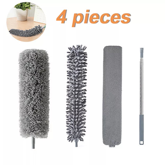 Rynx | Extendable Microfiber Duster - Telescopic Dust Cleaner Brush, 1.4/2.5M Reach for Mites and Gap Dust Removal, Home Cleaning Tool