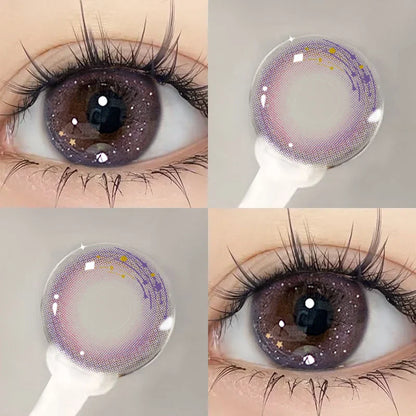 Rynx | 2 Pieces High-Quality Korean Colored Contact Lenses with Prescription Blue Myopia Lenses Color Cosmetic Fast Shipping