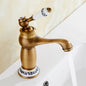 Rynx | HeritageFlow – Vintage Bronze Faucet with Porcelain Handle