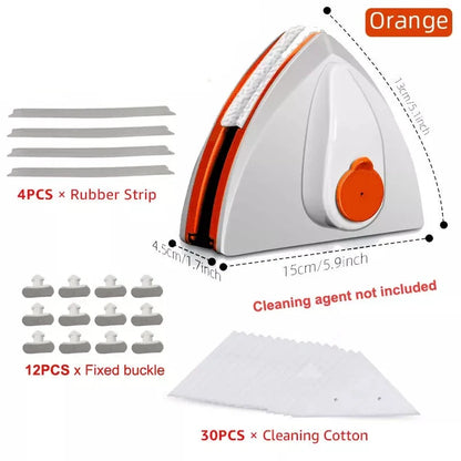 Rynx | Magnetic Double-Side Window Cleaner Brush - Automatic Water Discharge Wiper for Effortless Glass Window Cleaning