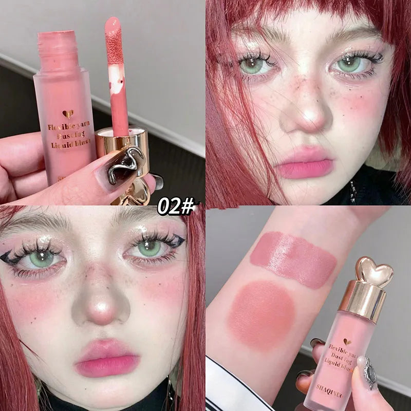 Rynx | Sweet monochrome soft fog liquid blush natural cheek color tinted blush milk strawberry face blusher rouge Korean makeup cosmetics